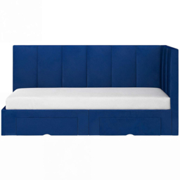 Flair Harley 2 Drawers Navy Velvet Bed Frame - Size: Single - Blue - Wilko - thumbnail 5