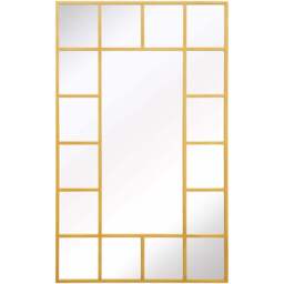 The Fenestra Gold Window Metal Leaner Wall Mirror 180 x 110cm - MirrorOutlet - Wilko - thumbnail 1