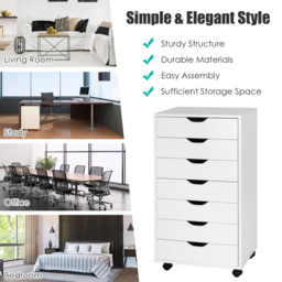 Costway 7 Drawer White Mobile File Cabinet - Size: 96.5 x 50.8 x 20.32cm - Wilko - thumbnail 7