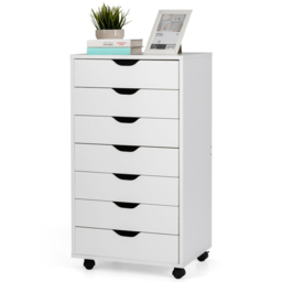 Costway 7 Drawer White Mobile File Cabinet - Size: 96.5 x 50.8 x 20.32cm - Wilko - thumbnail 4