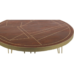 Brooklyn Ozella 4 Seater Dark Gold Round Dining Table - Brown - Wilko - thumbnail 6