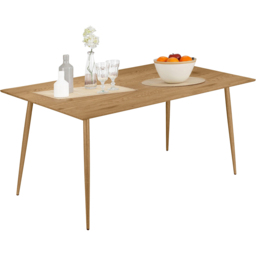 Loft24 Monza 6 Seater Oak Rectangular Dining Table with Metal Legs - Wilko - thumbnail 6
