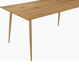 Loft24 Monza 6 Seater Oak Rectangular Dining Table with Metal Legs - Wilko - thumbnail 7