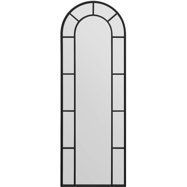 MirrorOutlet The Arcus Black Framed Arched Leaner Garden Wall Mirror 170 x 60cm - Size: 170 x 60 x 3cm - Wilko - image 1