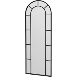 MirrorOutlet The Arcus Black Framed Arched Leaner Garden Wall Mirror 170 x 60cm - Size: 170 x 60 x 3cm - Wilko - thumbnail 4