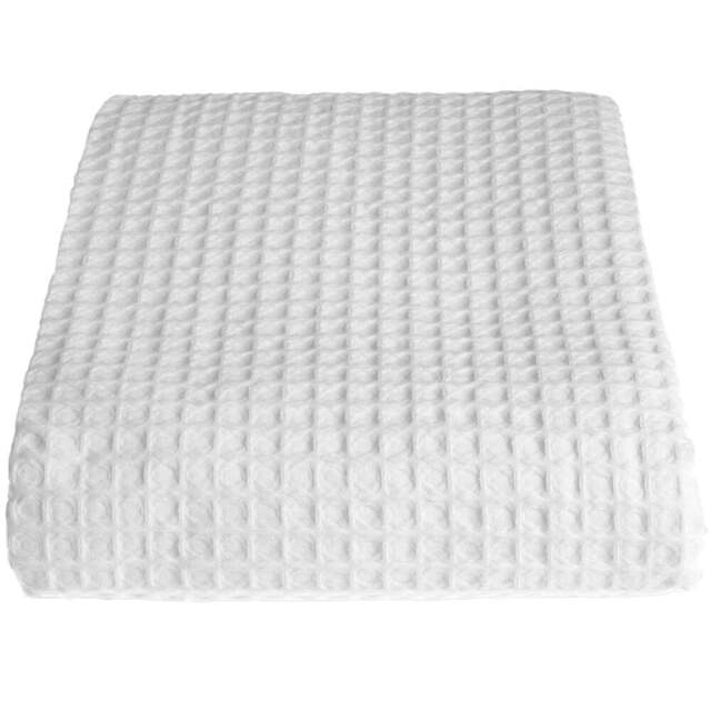 Allure Home Fashions Hotel White Waffle Throw Blanket 225 x 250cm - Wilko - image 1