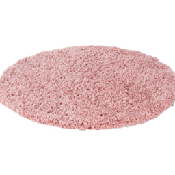 Desire Rugs Oxford Baby Pink Plain Round Shaggy Rug 120 x 120cm - Babypink - Wilko - thumbnail 1