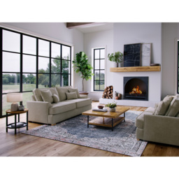Alba City 3 Seater Stone Fabric Sofa - Beige - Wilko - thumbnail 7