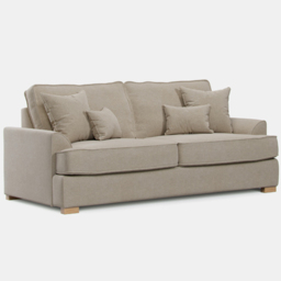 Alba City 3 Seater Stone Fabric Sofa - Beige - Wilko - thumbnail 3