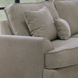 Alba City 3 Seater Stone Fabric Sofa - Beige - Wilko - thumbnail 4