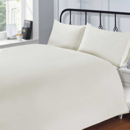 Rapport Home Double Cream 200 Thread Count Cotton Percale Quilt Cover - Wilko - thumbnail 3