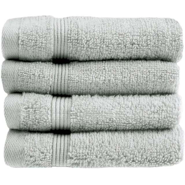 Allure Bath Fashions Luxury Zero Twist Egyptian Cotton Dove Grey Face Cloth 4 Pack - Size: 30 x 30cm - Wilko - image 1