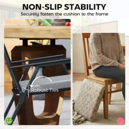 Outsunny Light Grey Seat Cushion with Machine Washable Cover 6 Pack - Size: 7 x 46 x 42cm - Wilko - thumbnail 7