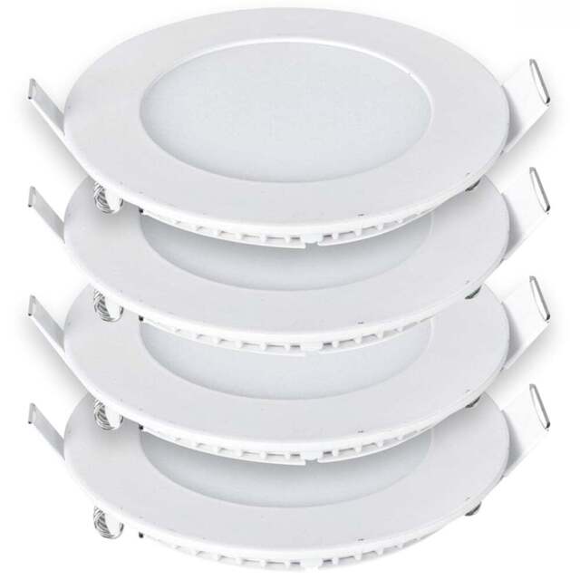 ENER-J 12W 6000K LED Panel Round Recessed Ceiling Downlight 4 Pack - Size: 30 x 20 x 10cm - Wilko - image 1
