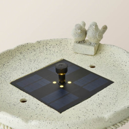 ValueLights Cascading Fountain Solar Powered LED Bird Bath Water Feature - Size: 58 x 36.5 x 36.5cm - Cream - Wilko - thumbnail 4