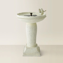 ValueLights Cascading Fountain Solar Powered LED Bird Bath Water Feature - Size: 58 x 36.5 x 36.5cm - Cream - Wilko - thumbnail 7