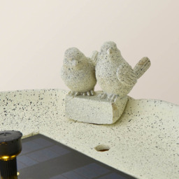ValueLights Cascading Fountain Solar Powered LED Bird Bath Water Feature - Size: 58 x 36.5 x 36.5cm - Cream - Wilko - thumbnail 5