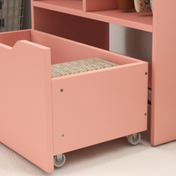 Tommy Toys Single Drawer 5 Shelf Pink Kids Bookcase and Toy Storage Unit - Wilko - thumbnail 4