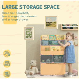 Tommy Toys Single Drawer 5 Shelf Pink Kids Bookcase and Toy Storage Unit - Wilko - thumbnail 7