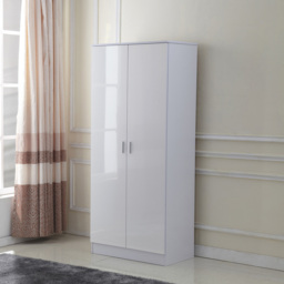 Portland White High Gloss 3 Piece Bedroom Furniture Set - Wilko - thumbnail 6