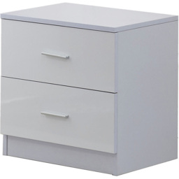Portland White High Gloss 3 Piece Bedroom Furniture Set - Wilko - thumbnail 5