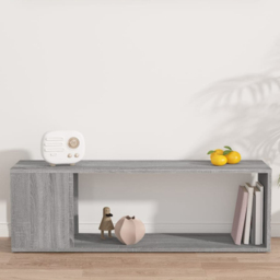 vidaXL Single Shelf Grey Sonoma TV Cabinet - Size: 32 x 100 x 24cm - Wilko - thumbnail 1
