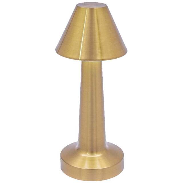 Global Gizmos Brass Effect Rechargeable LED Table Lamp - Multi - Wilko - image 1