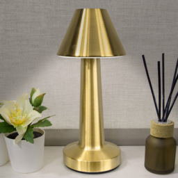 Global Gizmos Brass Effect Rechargeable LED Table Lamp - Multi - Wilko - thumbnail 5