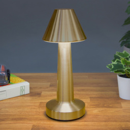 Global Gizmos Brass Effect Rechargeable LED Table Lamp - Multi - Wilko - thumbnail 3