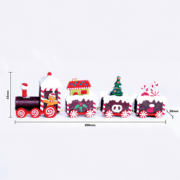 St Helens Multicolour Wooden Christmas Pudding Train Set Decoration - Size: 20 x 2 x 5cm - Wilko - thumbnail 6