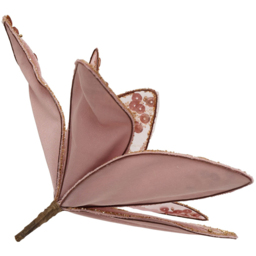 The Seasonal Gift Co. Bellini Pink Velvet Gold Glitter Flower Clip - Size: 10.5 x 25 x 25cm - Wilko - thumbnail 4