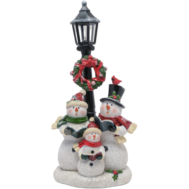 The Seasonal Gift Co Snowmen Under Lamp Post Christmas Decoration 37cm - Size: 37 x 15 x 14cm - White - The Seasonal Gift Co. - Wilko - image 1