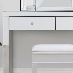 Comfy Living 2 Drawer Mirrored Dressing Table - Wilko - thumbnail 3