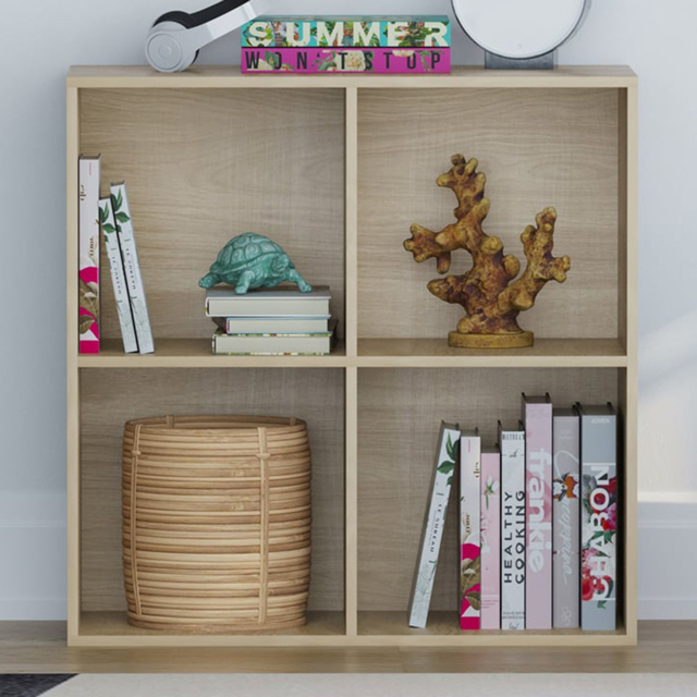 Vida Designs Durham 2 x 2 Oak Cube Storage Unit - Size: H 64.5 x W 65 x D 29cm - Wilko - image 1