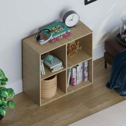 Vida Designs Durham 2 x 2 Oak Cube Storage Unit - Size: H 64.5 x W 65 x D 29cm - Wilko - thumbnail 4