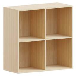 Vida Designs Durham 2 x 2 Oak Cube Storage Unit - Size: H 64.5 x W 65 x D 29cm - Wilko - thumbnail 3