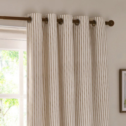 Yard Hebden Cream Striped Cotton Eyelet Curtains 168 x 229cm - Size: 229 x 168 x 1cm - Wilko - thumbnail 3