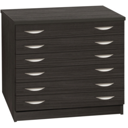 R White Cabinets 6 Drawer Black A2 Plan Chest of Drawers - Wilko - thumbnail 3