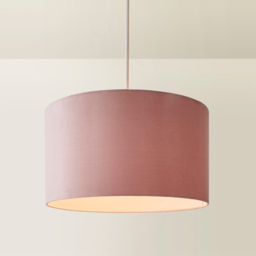 ValueLights Reni Blush Velvet Large Drum Ceiling Lamp Shade 45cm - Size: 25 x 45 x 45cm - Pink - Wilko - thumbnail 6