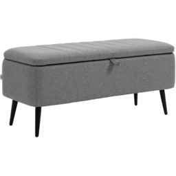 HOMCOM Grey Flip Top Ottoman Bench - Size: 30 x 40 x 103cm - Wilko - thumbnail 3