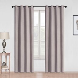 Divante Natural Faux Linen Blackout Panel Curtain 137cm - Wilko