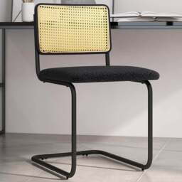 Costway Set of 2 Black Cantilever Dining Chair - Size: 2 Seater - Wilko - thumbnail 4