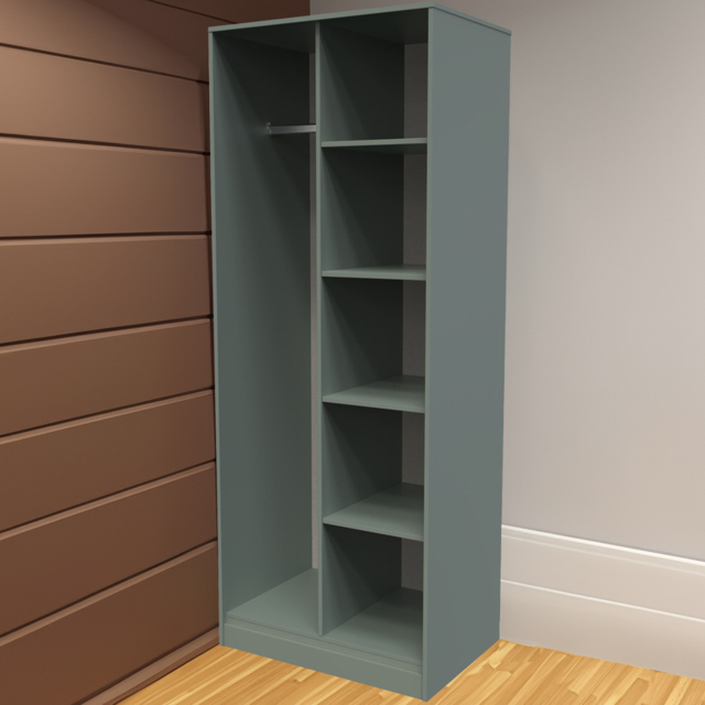 Crowndale 5 Shelf Reed Green Open Wardrobe Ready Assembled - Size: Doorless - Wilko - image 1