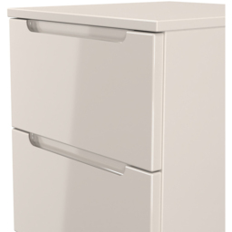 Crowndale Milan 2 Drawer Kashmir Gloss and Kashmir Compact Bedside Cabinet Ready Assembled - Kashmir Gloss & Kashmir - Wilko - thumbnail 5