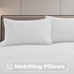 Velosso King Size White Paloma Duvet Set - Wilko - thumbnail 3