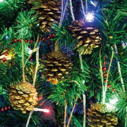 St Helens Gold Hanging Pine Cone Decoration 6 Pack - Multi - Wilko - thumbnail 4