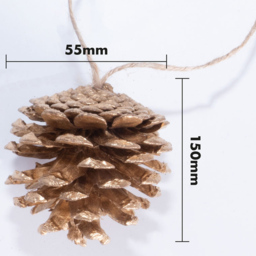 St Helens Gold Hanging Pine Cone Decoration 6 Pack - Multi - Wilko - thumbnail 7
