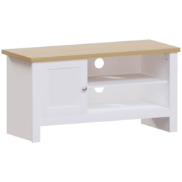 Vida Designs Arlington Single Door 2 Shelf White TV Unit - Size: 39 x 95 x 49cm - Wilko - thumbnail 3