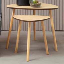 Interiors by Premier Rostok Nest of Tables Set of 2 - Size: 60 x 60 x 48cm - Multi - Wilko