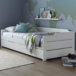 Copella White Guest Bed and Trundle with Orthopaedic Mattresses - Size: Single - Bedmaster - Wilko - thumbnail 1